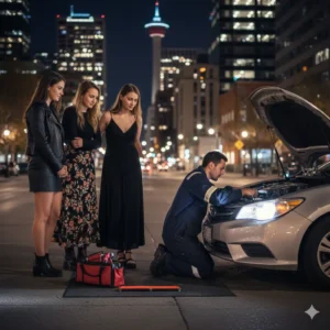 Mr. Torque Mobile Mechanic Brake Repair Calgary on the roadside.